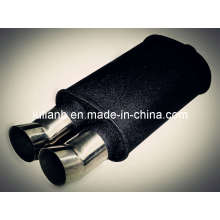 Exhaust Muffler Black Painting With DTM Tips